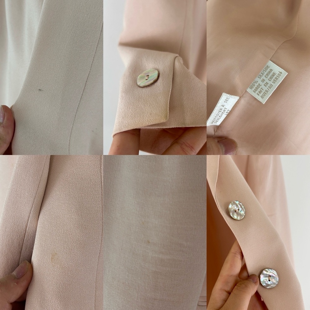 Vintage Dana Buchman Pastel Pink Silk Pantsuit - Picture 8 of 8